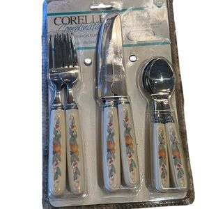 Vintage Corelle Abundance Coordinated Flatware Set  Original Packaging